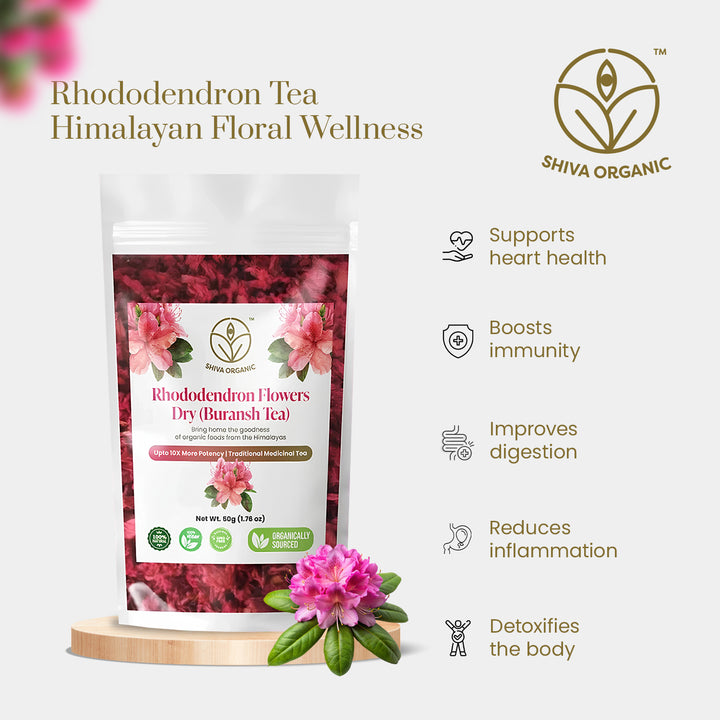 Rhododendron Flowers | Buransh Tea | Shiva Organic