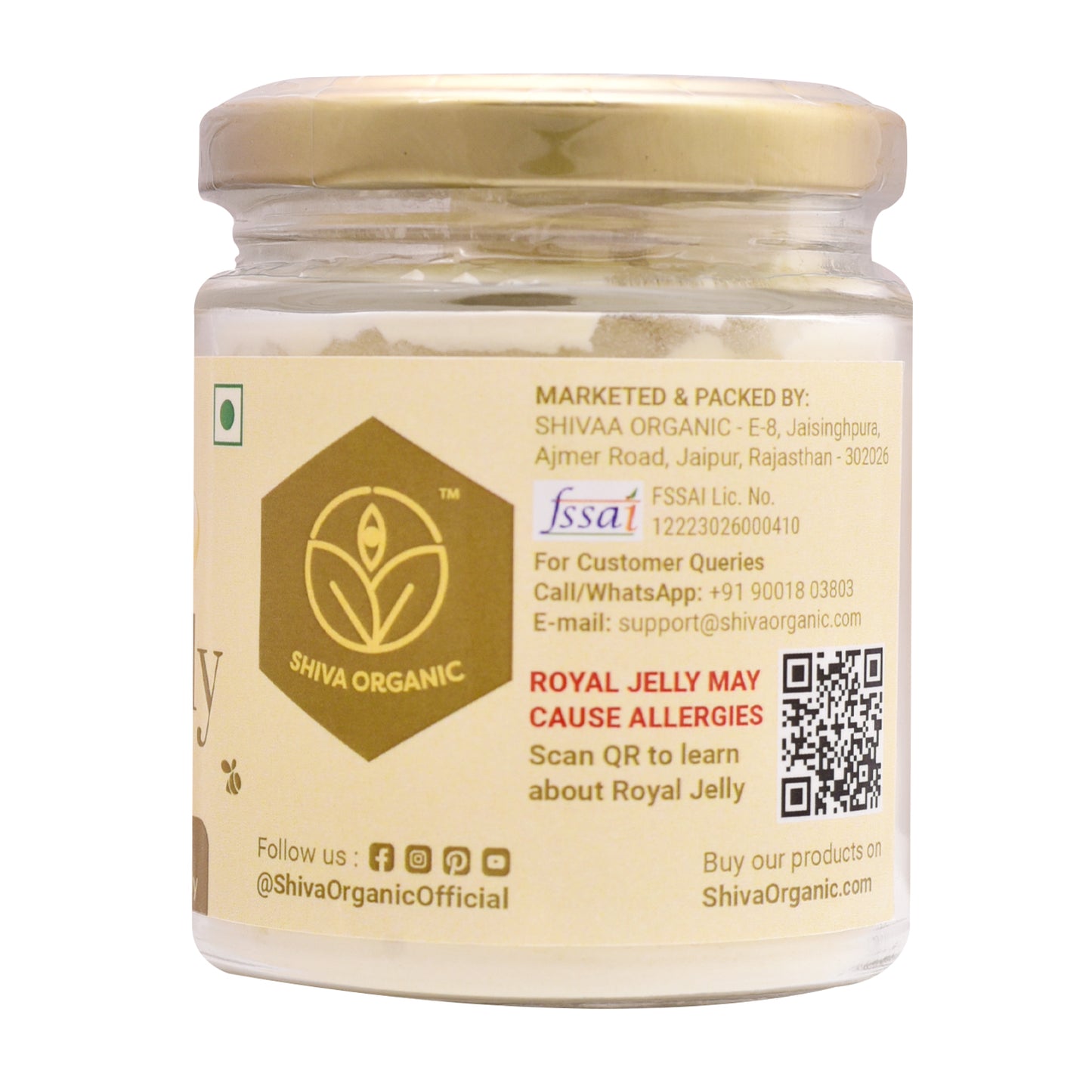 Royal Jelly Dry Powder| Fresh 10HDA-6% | 100g