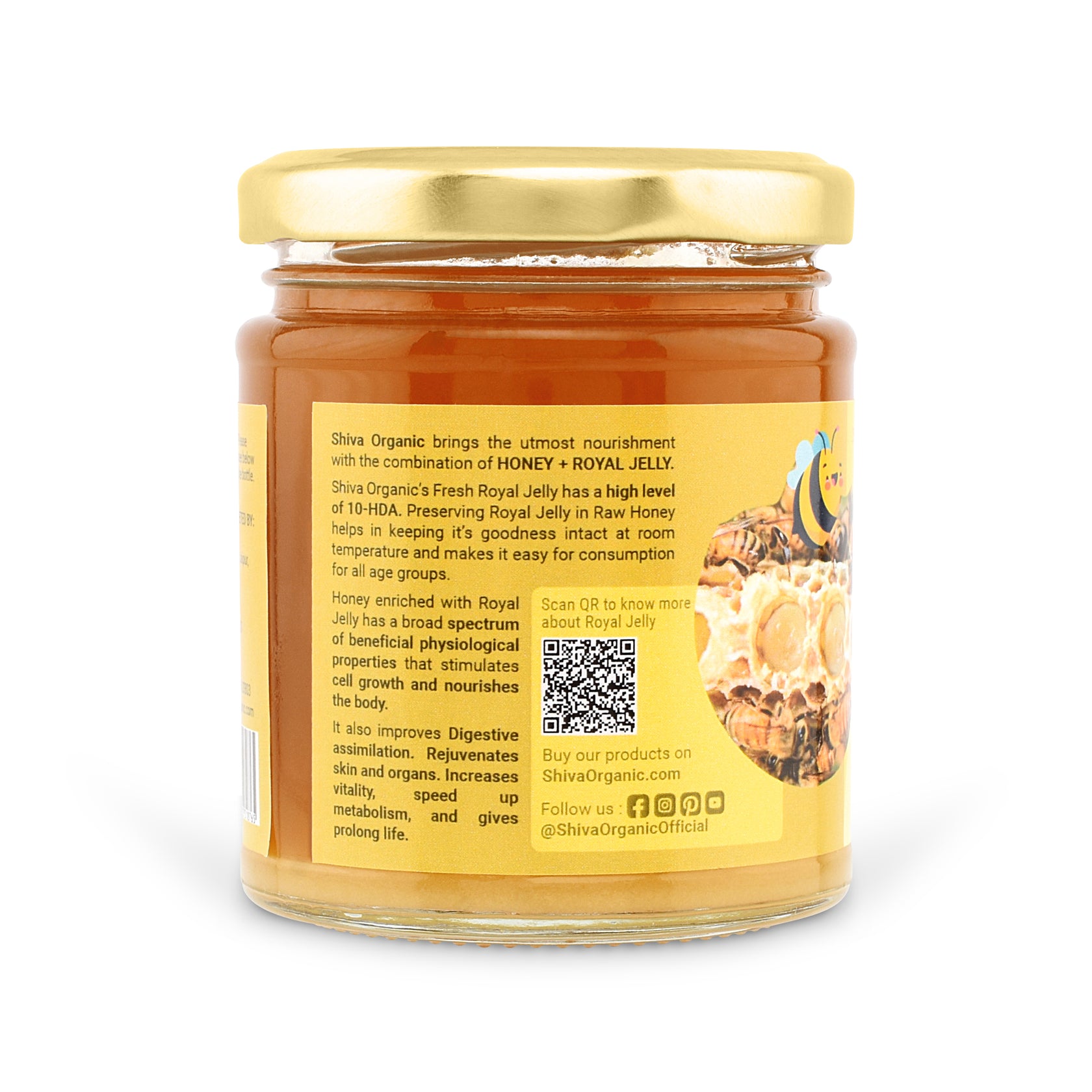 Raw Honey Enriched Royal Jelly Shiva Organic