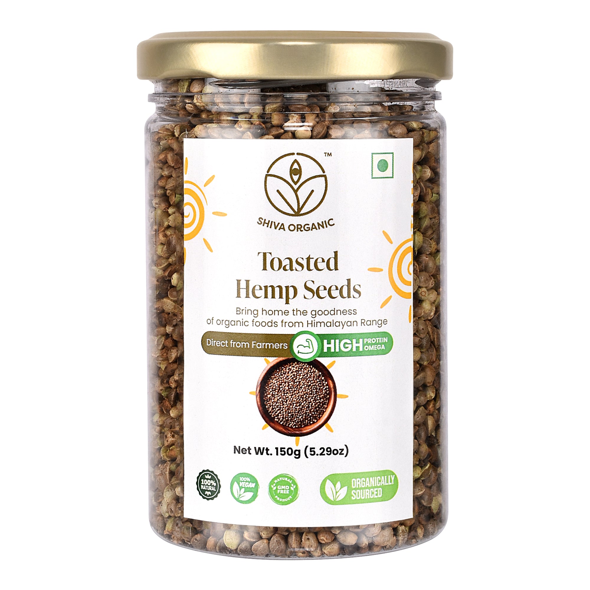 Toasted Hemp Seeds | Bhang | Shiva Organic