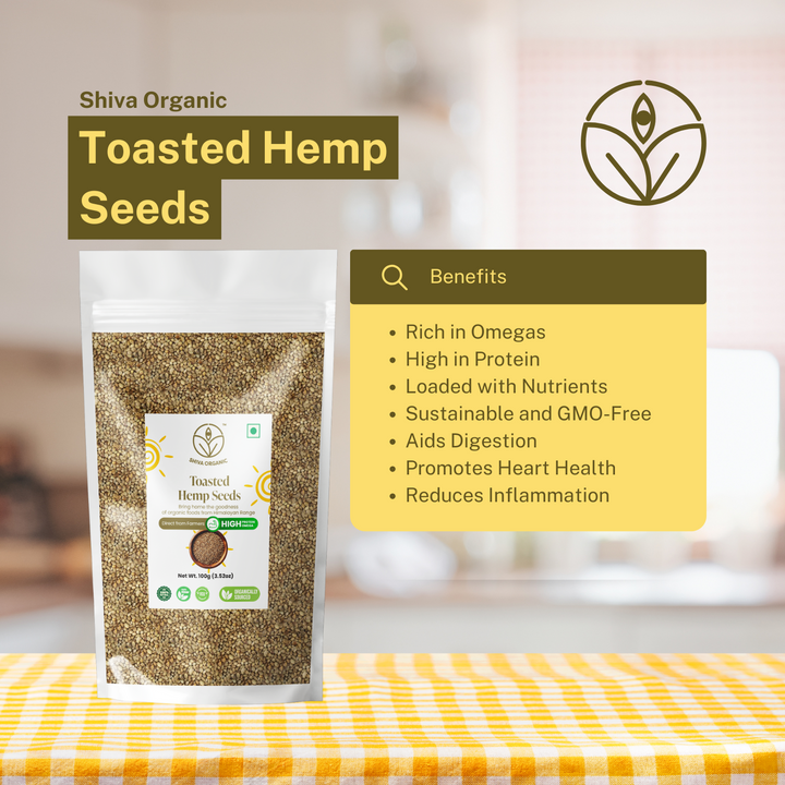 Hemp Seeds Toasted | High Protein | Shiva Organic