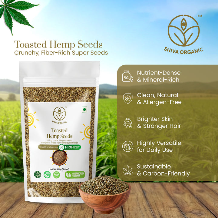 Toasted Hemp Seeds | Bhang | Shiva Organic