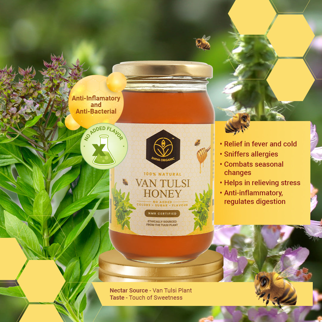 250 gm | Van Tulsi Honey | Shiva Organic