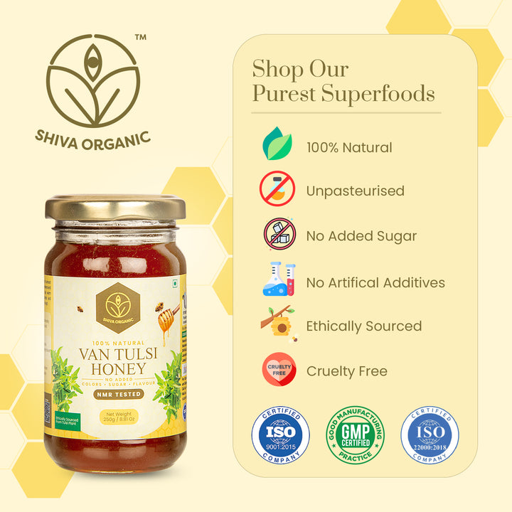 Vantulsi Honey | 250grams | Shiva Organic