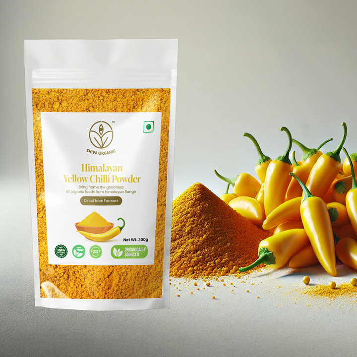 Himalayan Chilli | Yellow Cholli Powder 300g | Shiva Organic