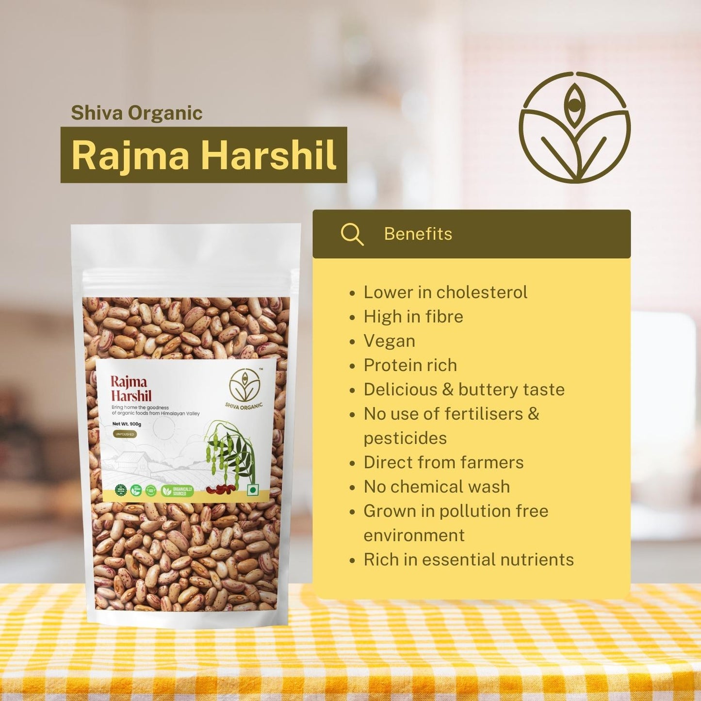 Rajma Harshil | Pahadi Organic Rajma | Shiva Organic