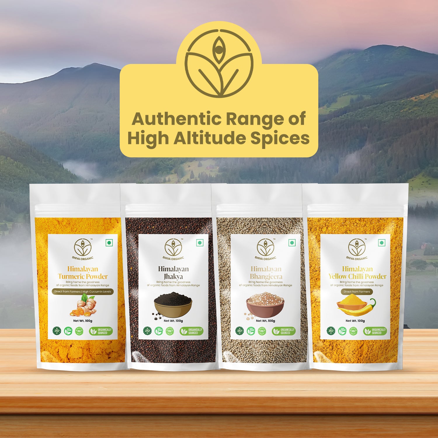 Buy Pahadi Organic Spices Combo | himalayan Masala | Shiva Organic