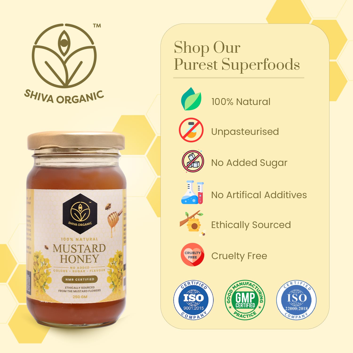 250 gm | Mustard Honey | White Honey | Organic