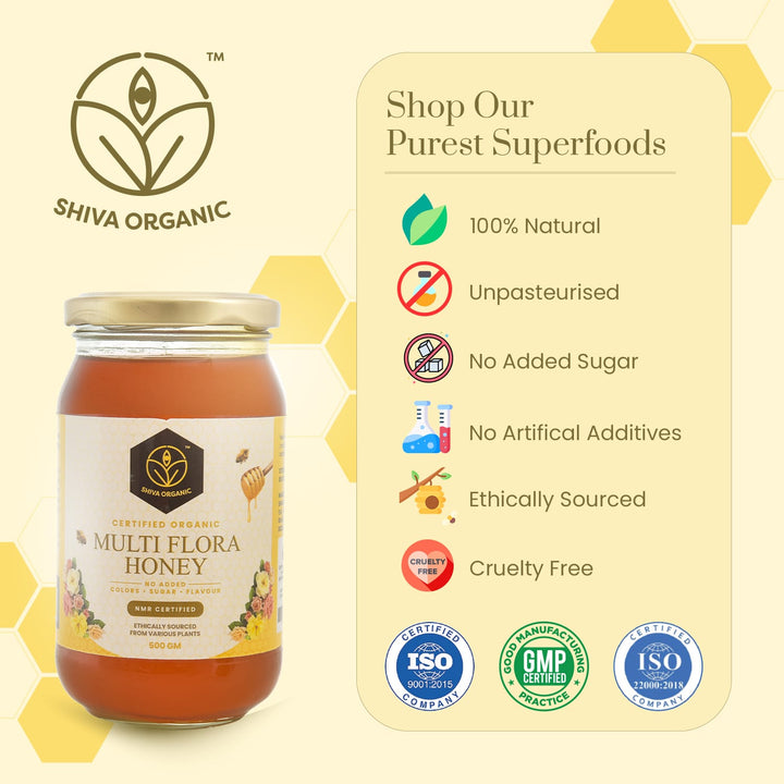 Organic honey 1kg | Multi Flora Honey | pure honey | Shiva Organic