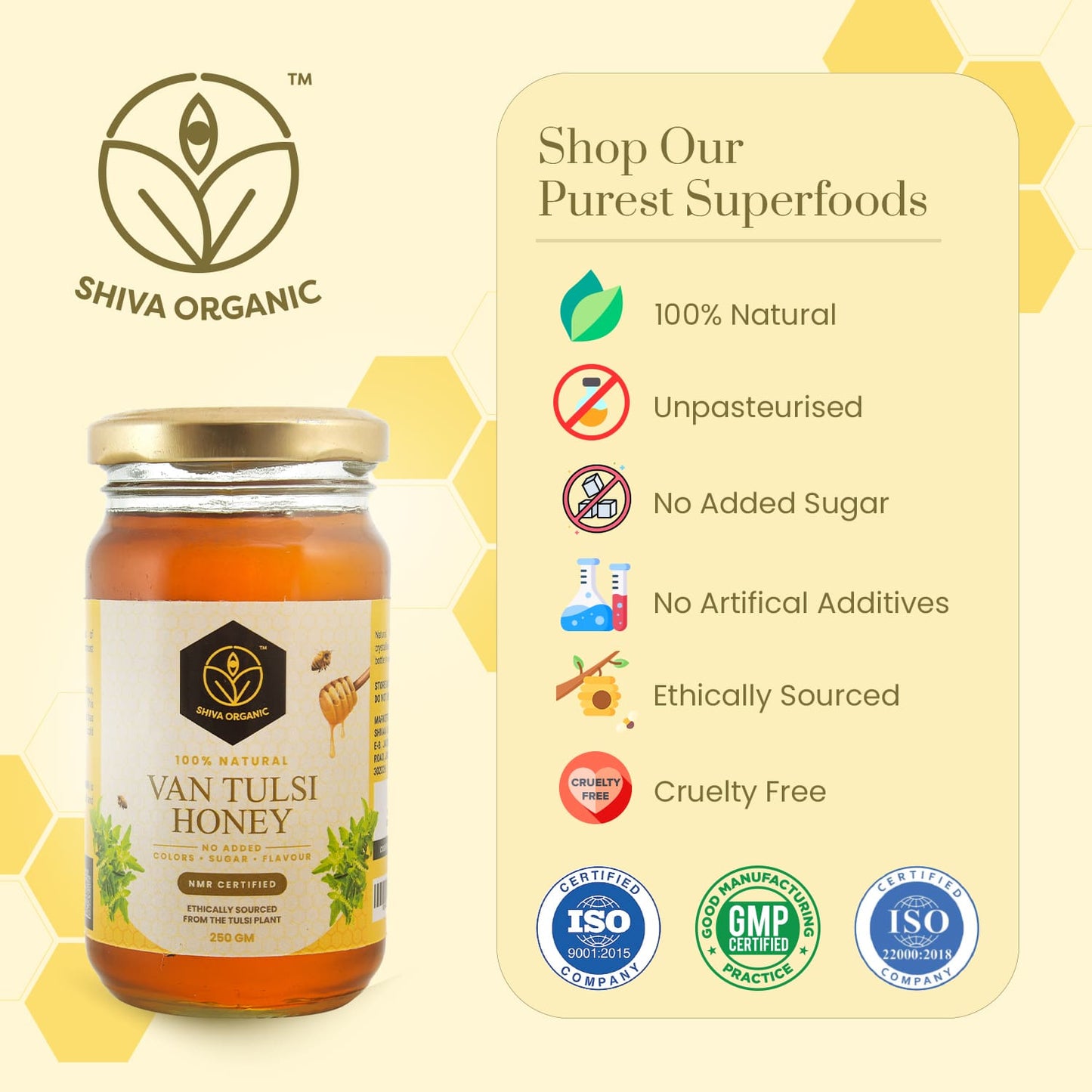 250 gm | Van Tulsi Honey | Shiva Organic