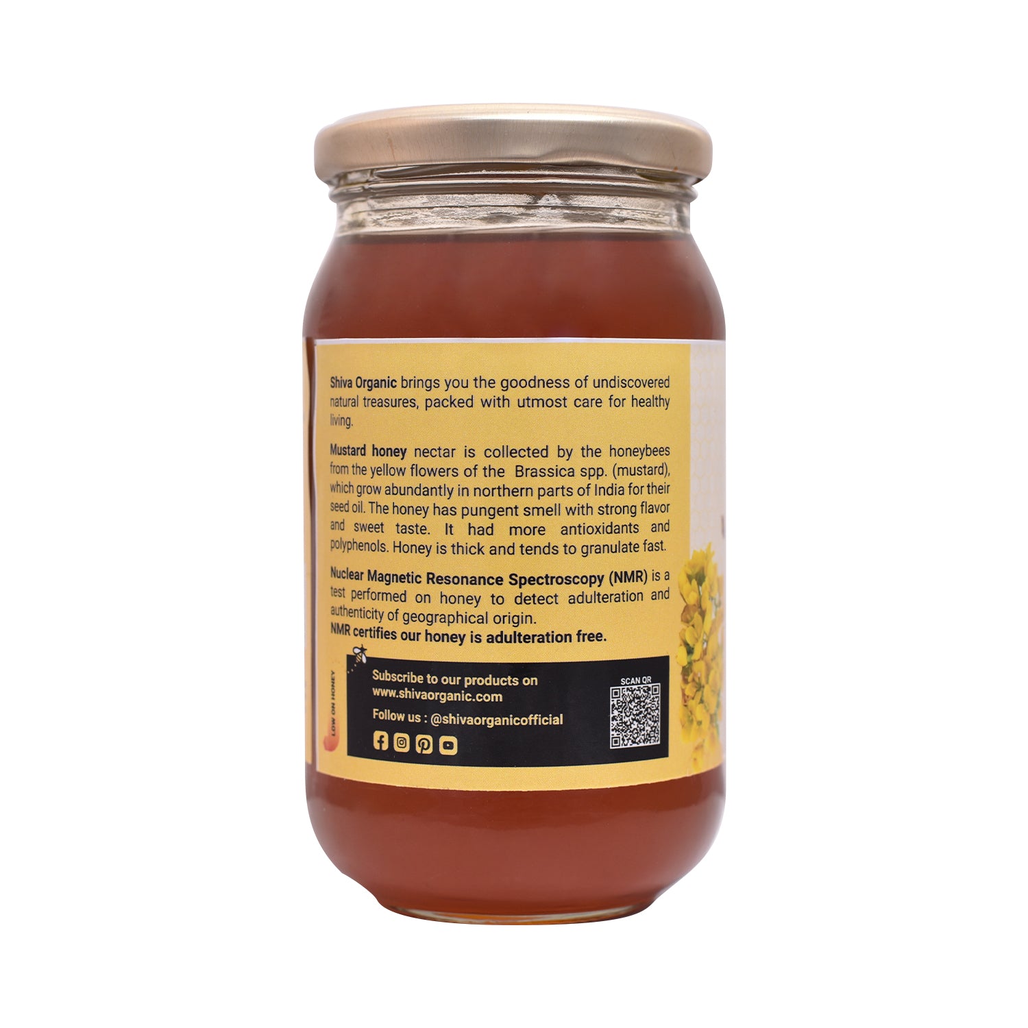 500 gm | Table Honey | White Mustard honey | Shiva Organic